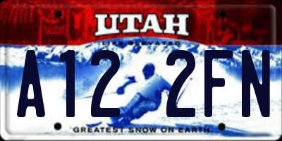 UT license plate A122FN