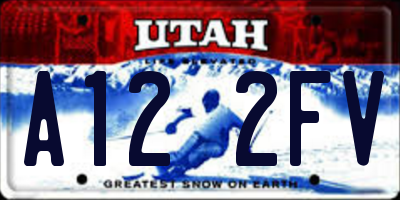 UT license plate A122FV