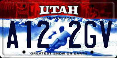 UT license plate A122GV