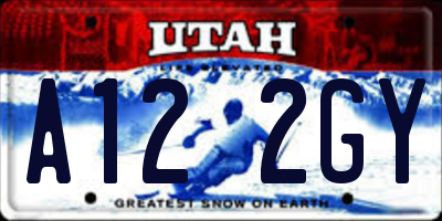 UT license plate A122GY