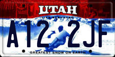 UT license plate A122JF