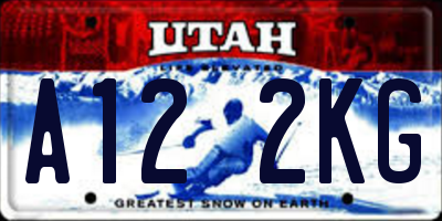 UT license plate A122KG