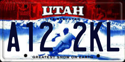 UT license plate A122KL