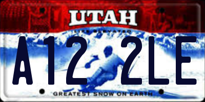 UT license plate A122LE