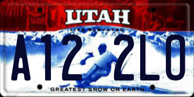 UT license plate A122LO
