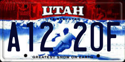 UT license plate A122OF
