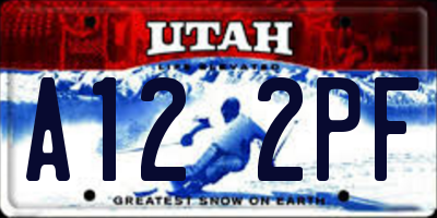 UT license plate A122PF