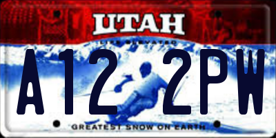 UT license plate A122PW