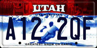 UT license plate A122QF