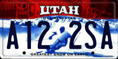 UT license plate A122SA