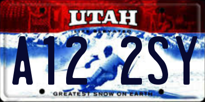 UT license plate A122SY