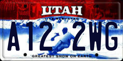 UT license plate A122WG