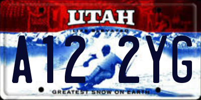 UT license plate A122YG