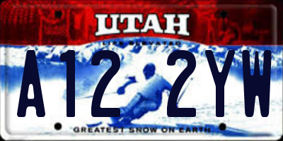 UT license plate A122YW