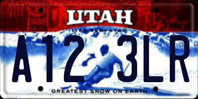 UT license plate A123LR