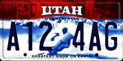 UT license plate A124AG