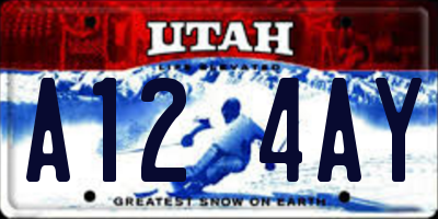 UT license plate A124AY