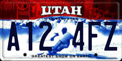 UT license plate A124FZ