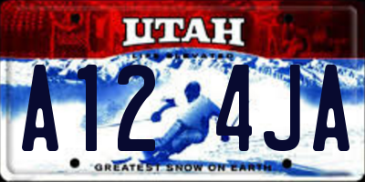 UT license plate A124JA