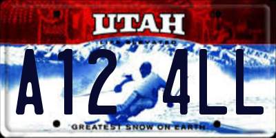 UT license plate A124LL