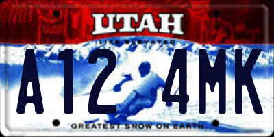 UT license plate A124MK