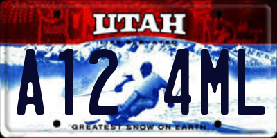 UT license plate A124ML