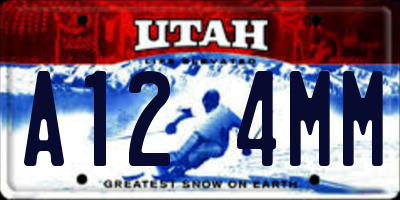 UT license plate A124MM