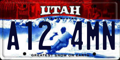 UT license plate A124MN