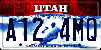 UT license plate A124MQ