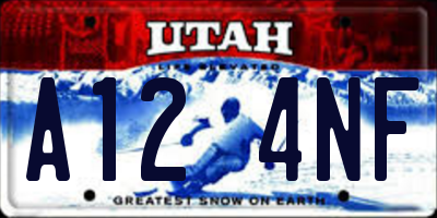 UT license plate A124NF