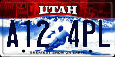 UT license plate A124PL