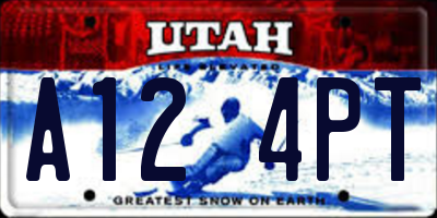 UT license plate A124PT