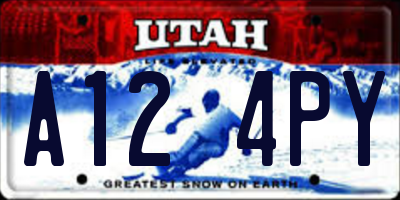 UT license plate A124PY