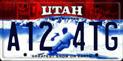 UT license plate A124TG