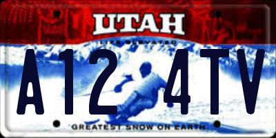 UT license plate A124TV