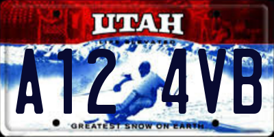 UT license plate A124VB