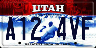 UT license plate A124VF