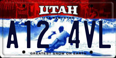 UT license plate A124VL