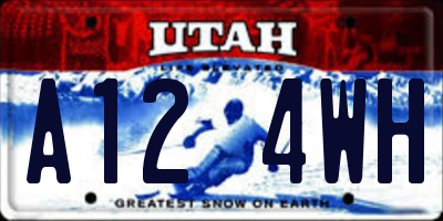 UT license plate A124WH