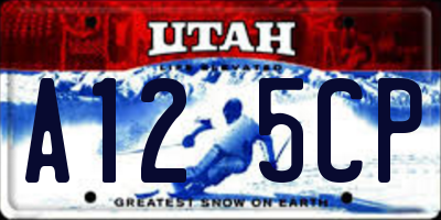 UT license plate A125CP