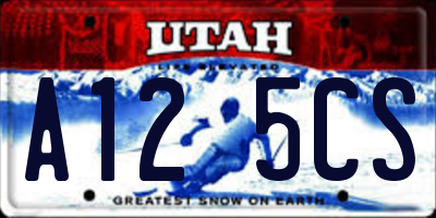 UT license plate A125CS