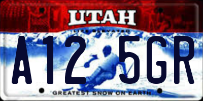 UT license plate A125GR