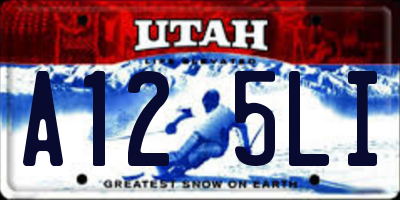 UT license plate A125LI
