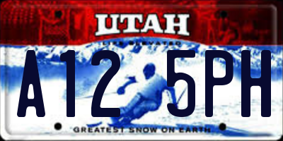 UT license plate A125PH