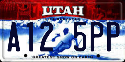 UT license plate A125PP