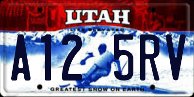 UT license plate A125RV