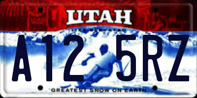 UT license plate A125RZ