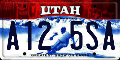 UT license plate A125SA