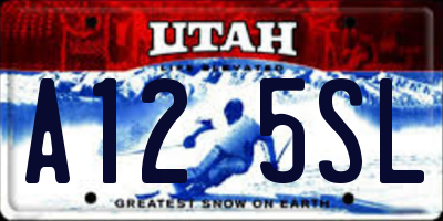 UT license plate A125SL