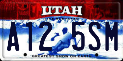 UT license plate A125SM